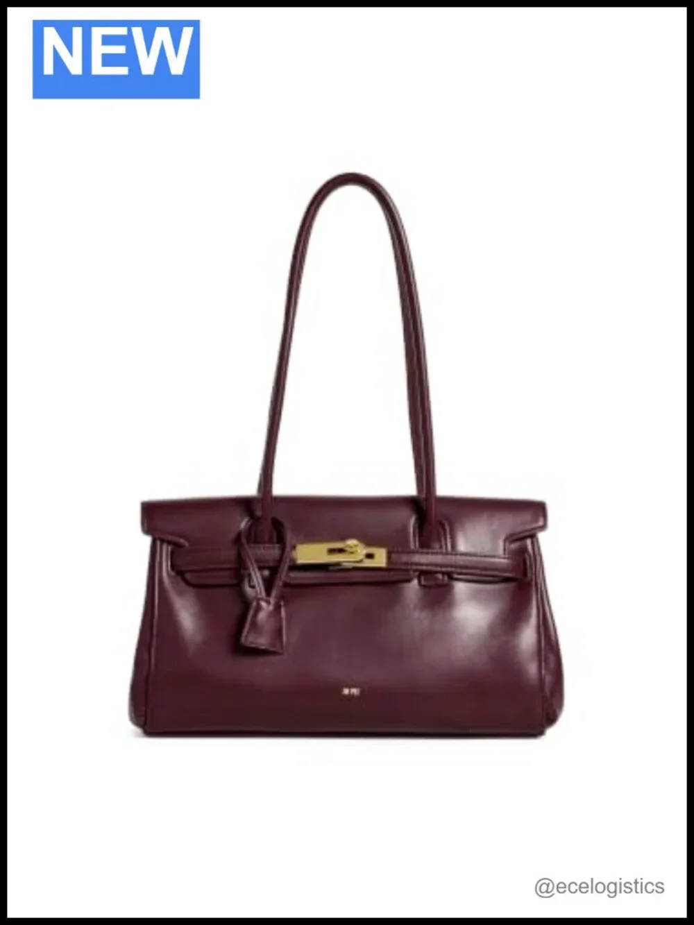 Women's Shoulder Bag Faux Leather Satchel with Gold-Tone Hardware